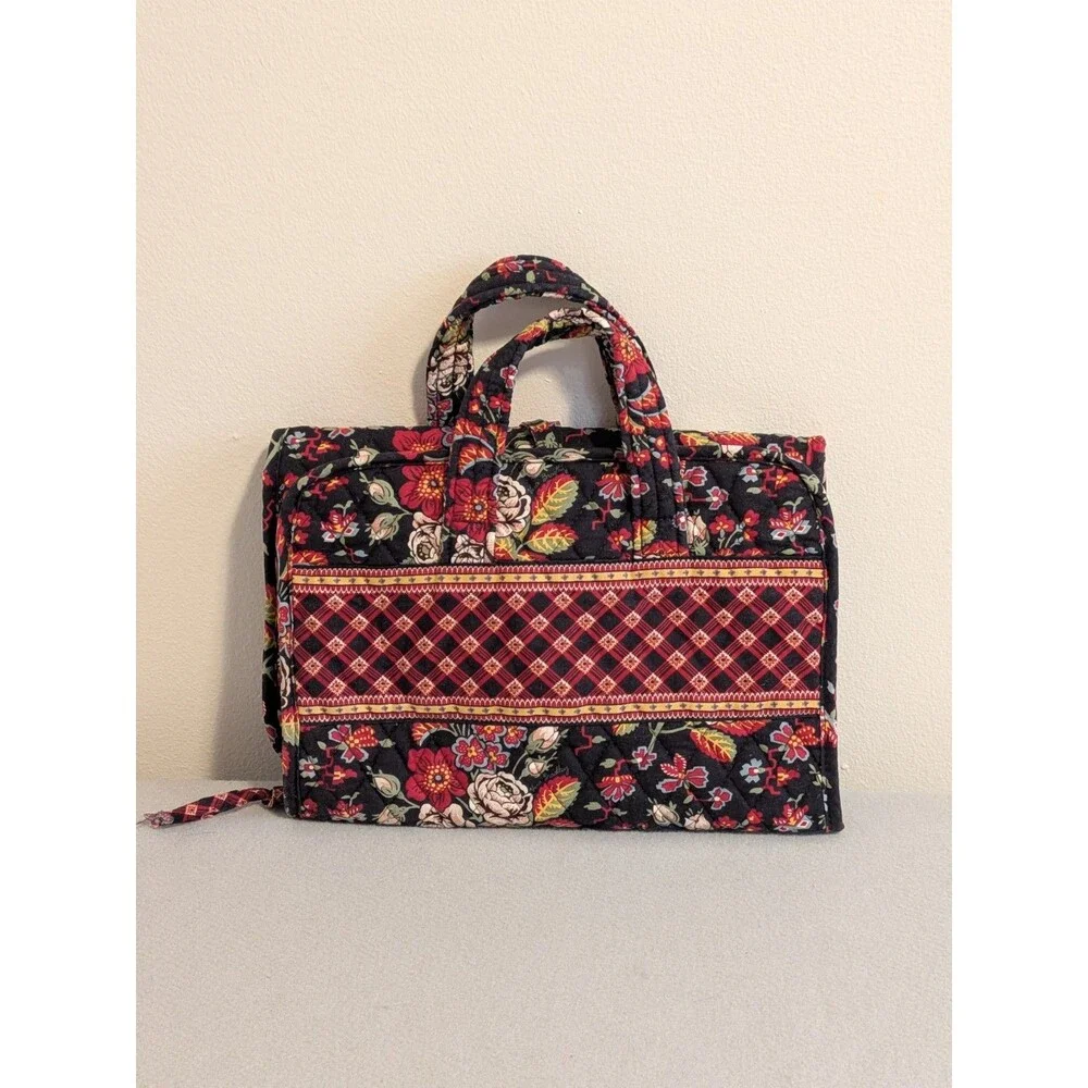 Vtg Vera Bradley Anastasia Hanging Travel Cosmetic Organizer Bag Very Good